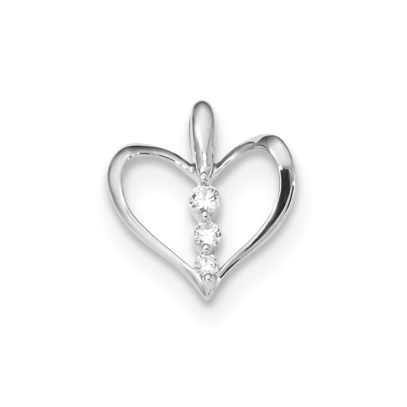 14k White Gold Real Diamond Pendant