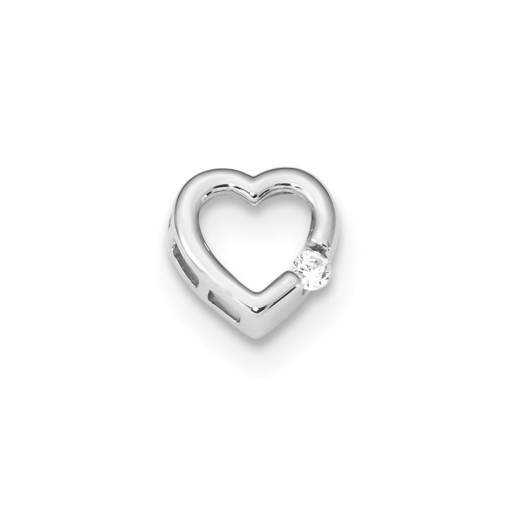 14k White Gold Real Diamond Pendant