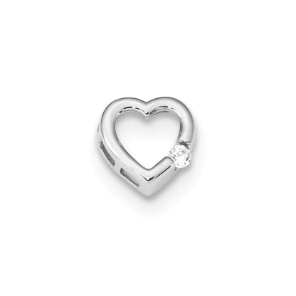 14k White Gold Real Diamond Pendant