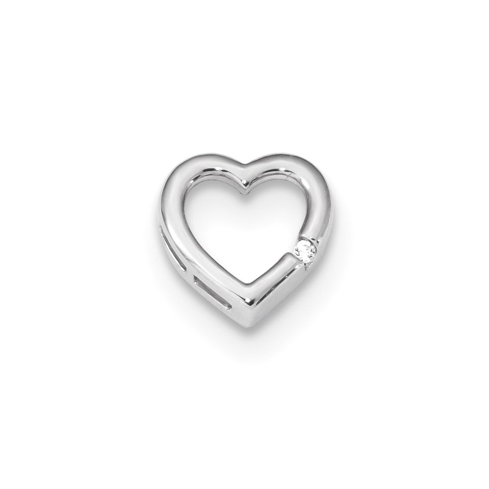 14k White Gold Real Diamond Pendant