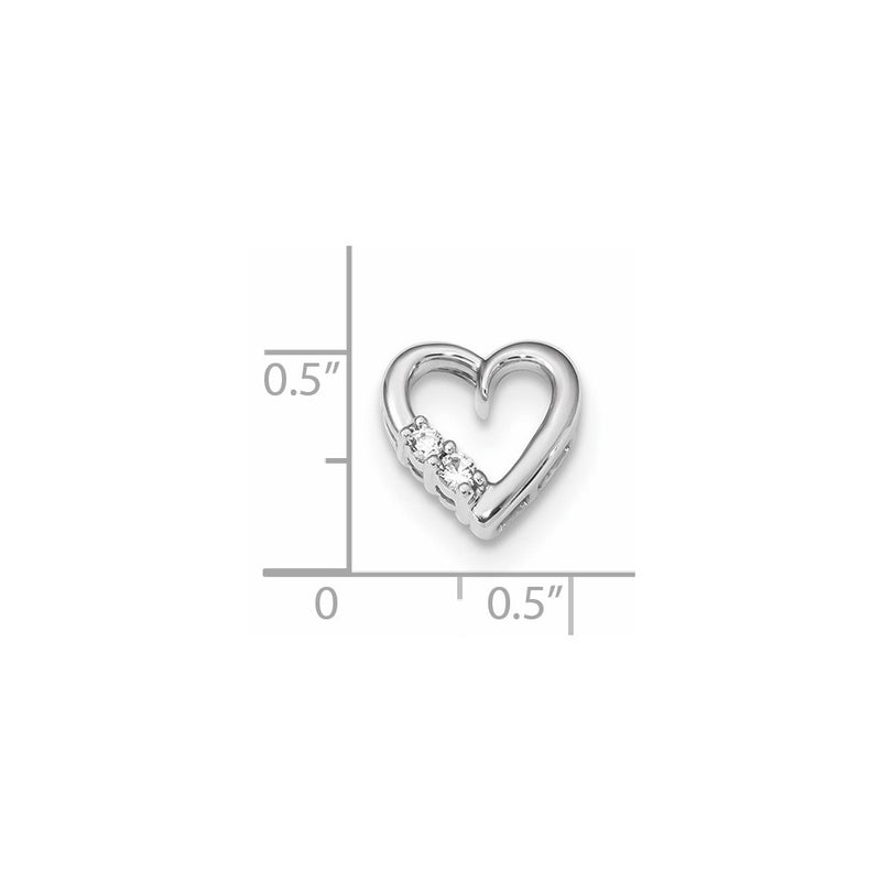 14k White Gold Real Diamond Pendant