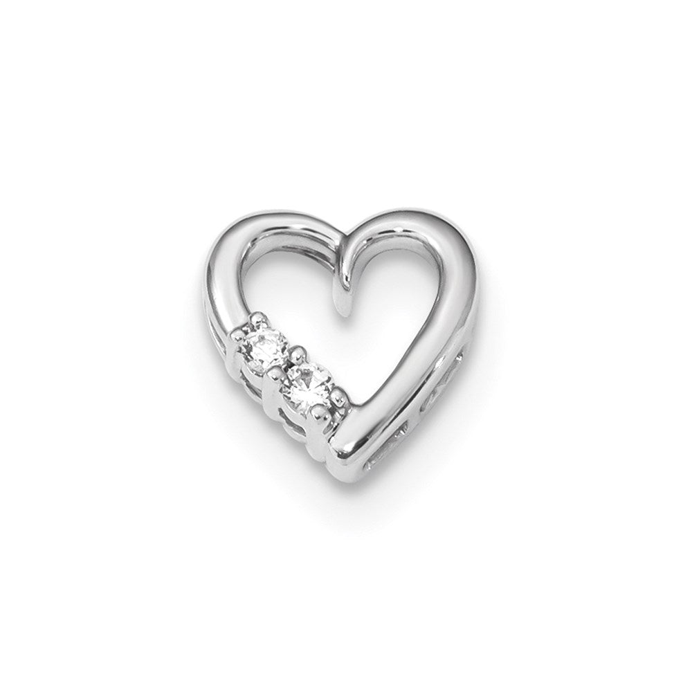 14k White Gold Real Diamond Pendant
