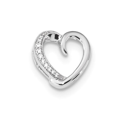 14k White Gold Real Diamond Pendant