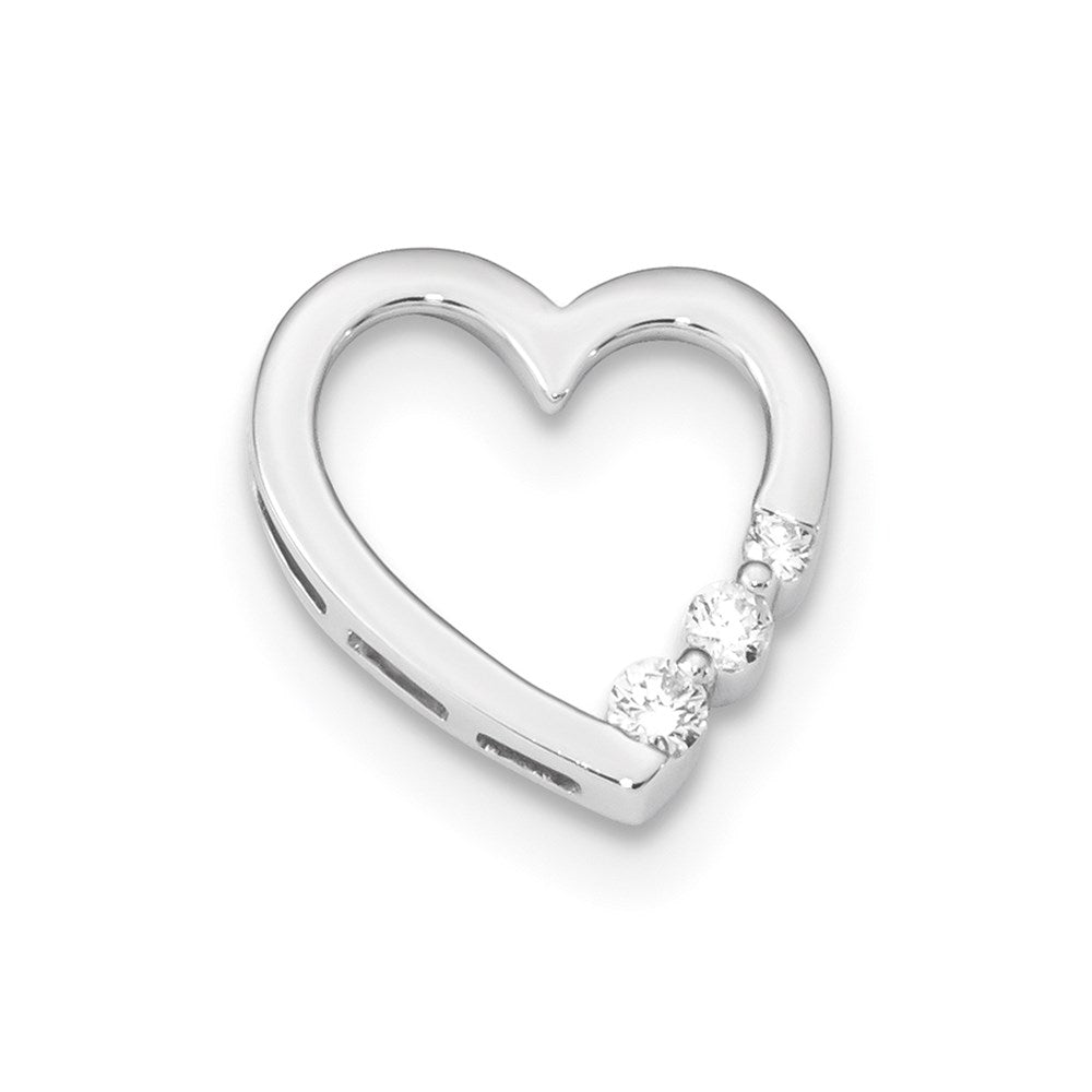 14k White Gold Real Diamond Pendant