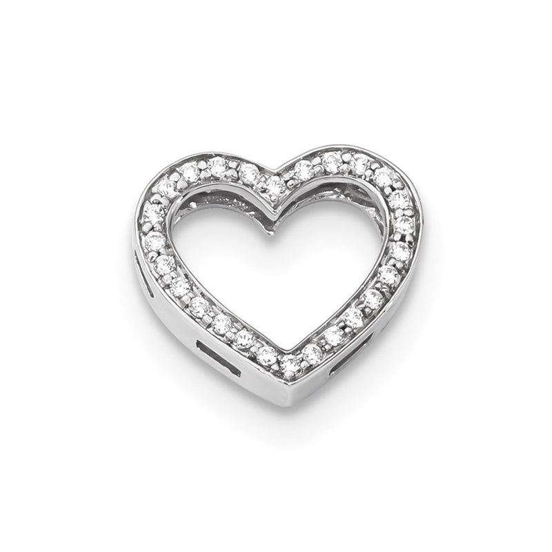 14k White Gold Real Diamond Pendant