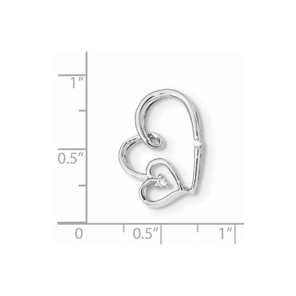 14k White Gold Diamond Pendant