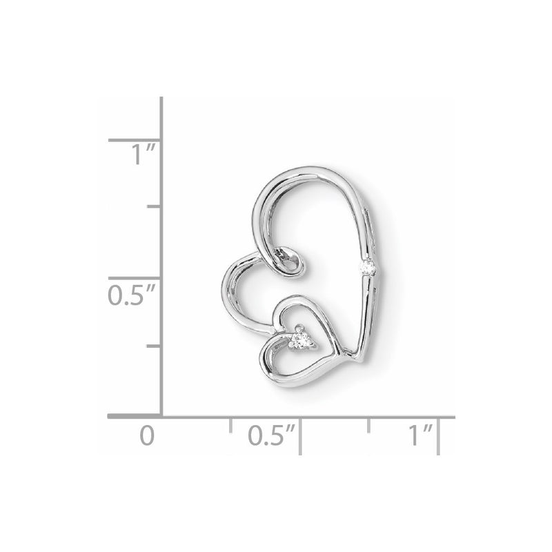 14k White Gold Diamond Pendant