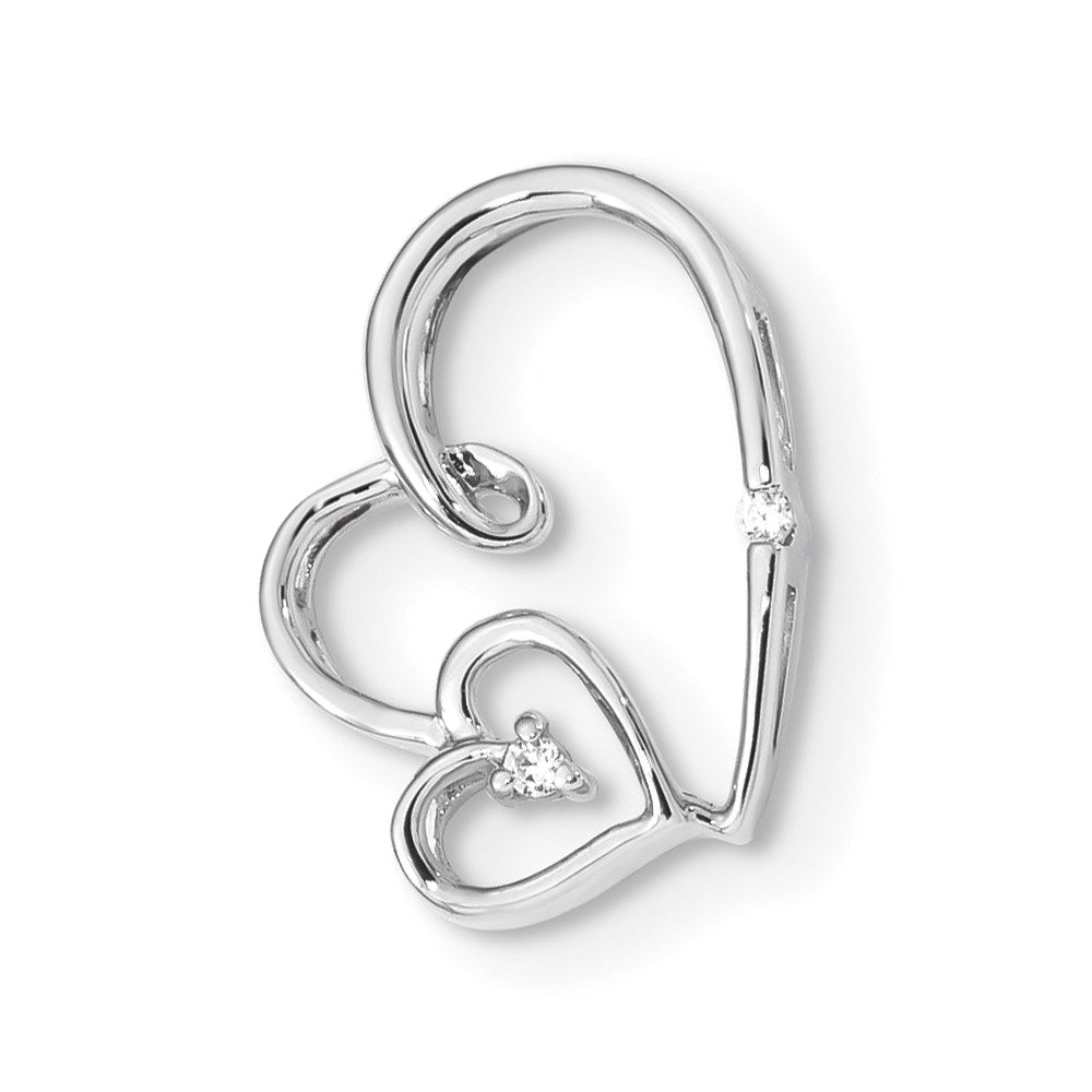 14k White Gold Diamond Pendant