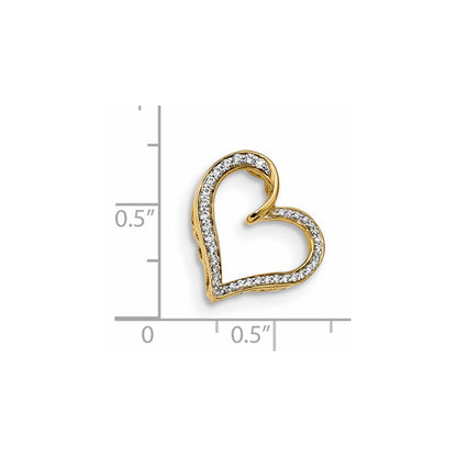 14k Yellow Gold Real Diamond Pendant