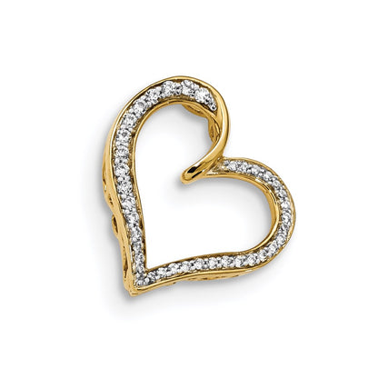 14k Yellow Gold Real Diamond Pendant