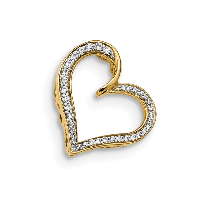 14k Yellow Gold Real Diamond Pendant