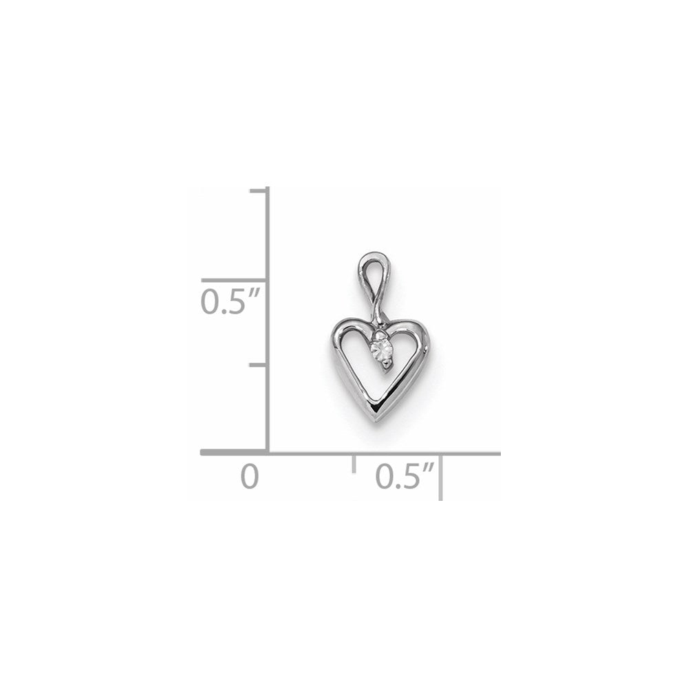 14k White Gold Diamond Pendant
