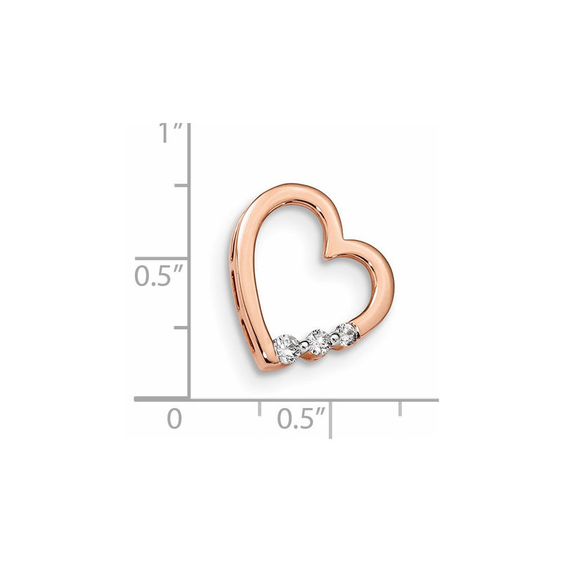 14k Rose Gold Real Diamond Pendant