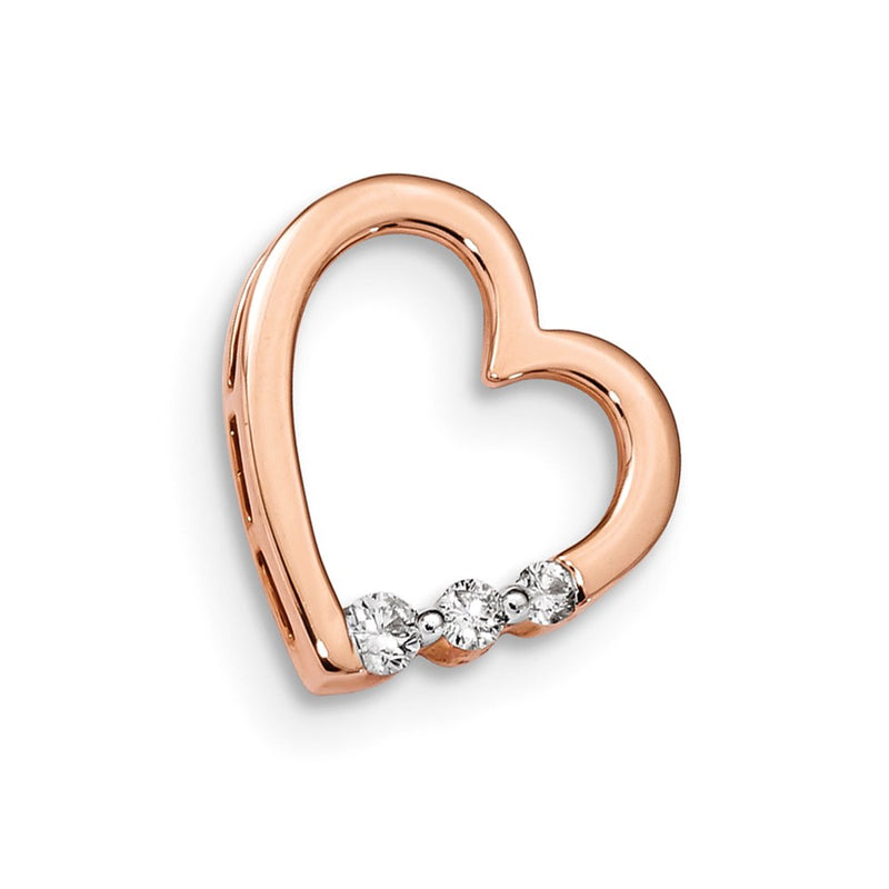 14k Rose Gold Real Diamond Pendant