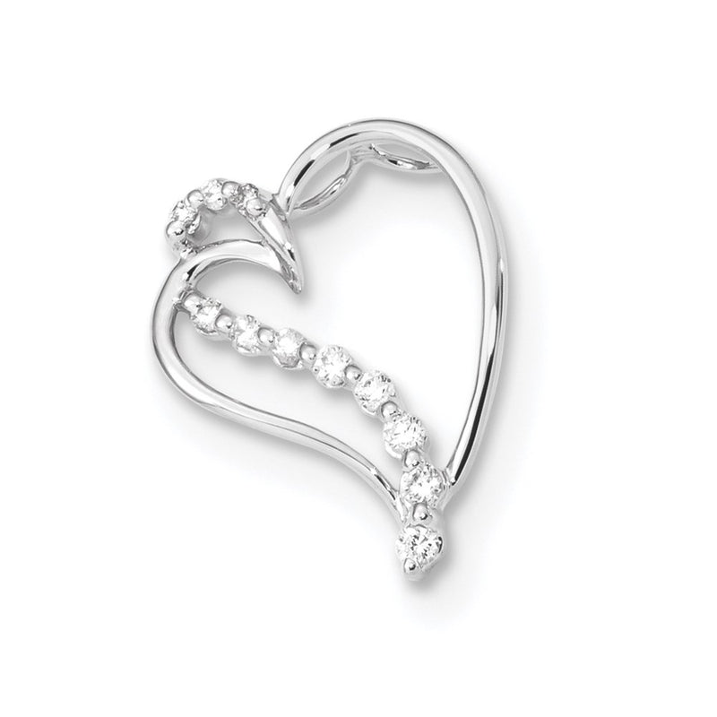 14k White Gold Real Diamond Pendant