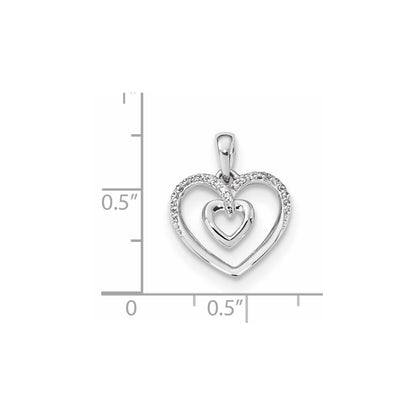 14k White Gold Real Diamond Pendant