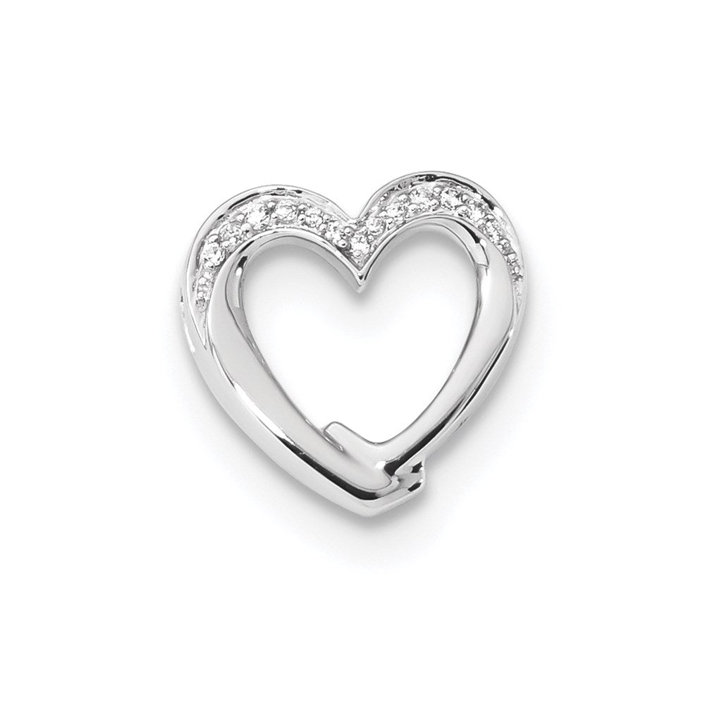 14k White Gold Real Diamond Pendant