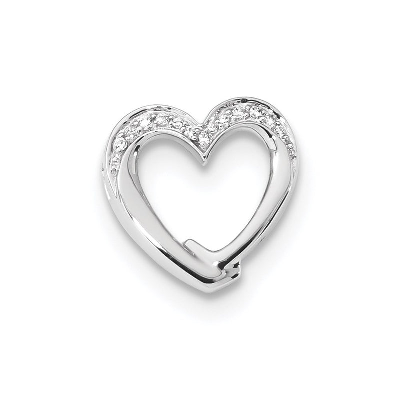 14k White Gold Real Diamond Pendant