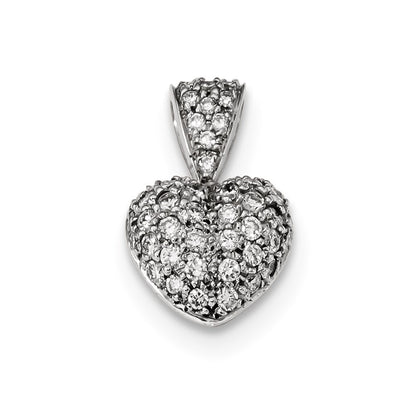 14k White Gold Real Diamond Pendant