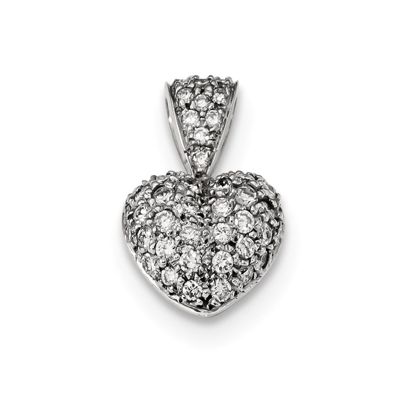 14k White Gold Real Diamond Pendant
