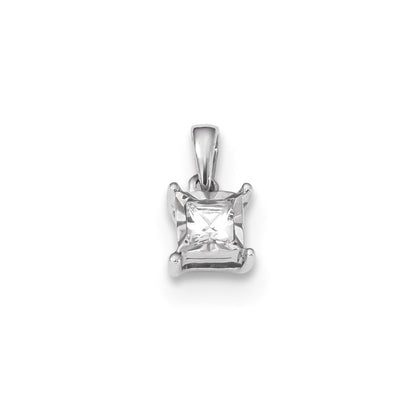 14k White Gold Real Diamond Pendant
