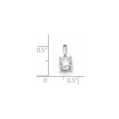 14k White Gold Real Diamond Pendant