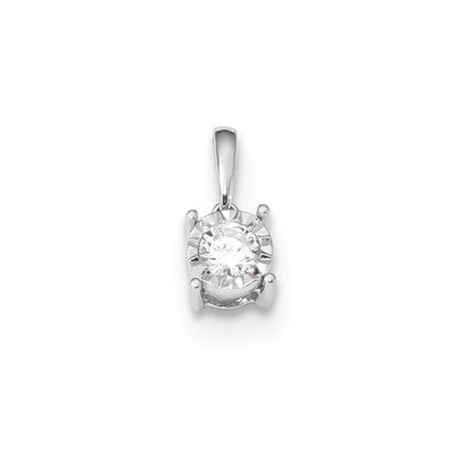 14k White Gold Real Diamond Pendant