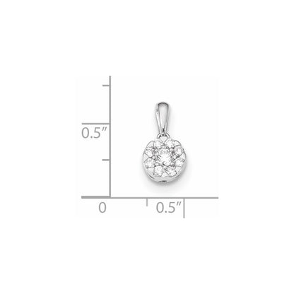 14k White Gold Real Diamond Pendant