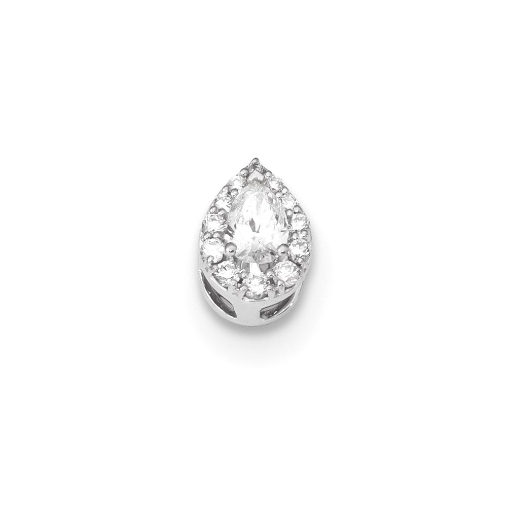 14k White Gold Real Diamond Pendant