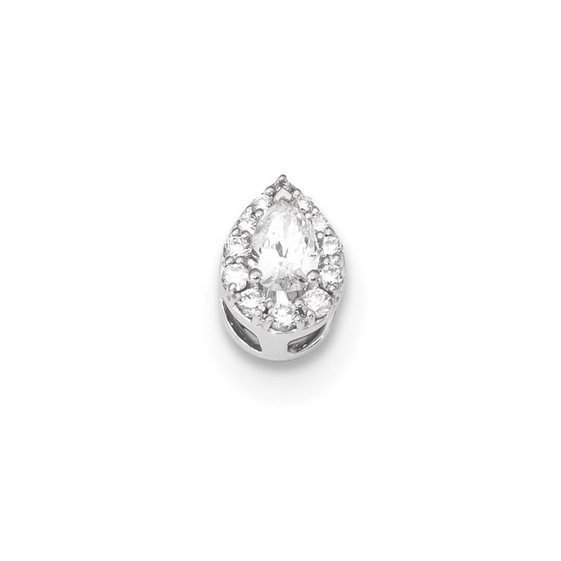 14k White Gold Real Diamond Pendant