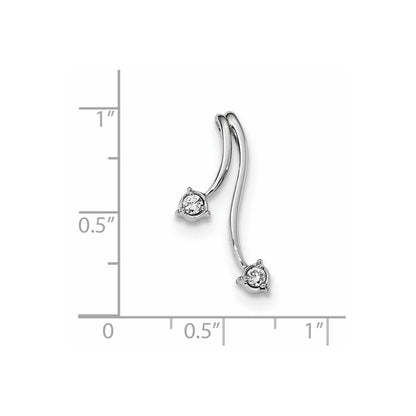 14k White Gold Real Diamond Pendant