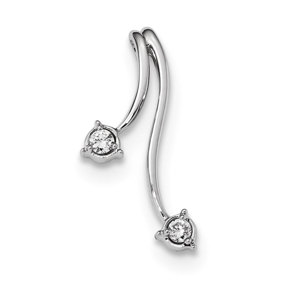 14k White Gold Real Diamond Pendant