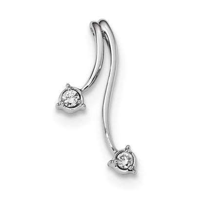 14k White Gold Real Diamond Pendant