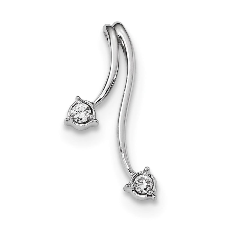 14k White Gold Real Diamond Pendant