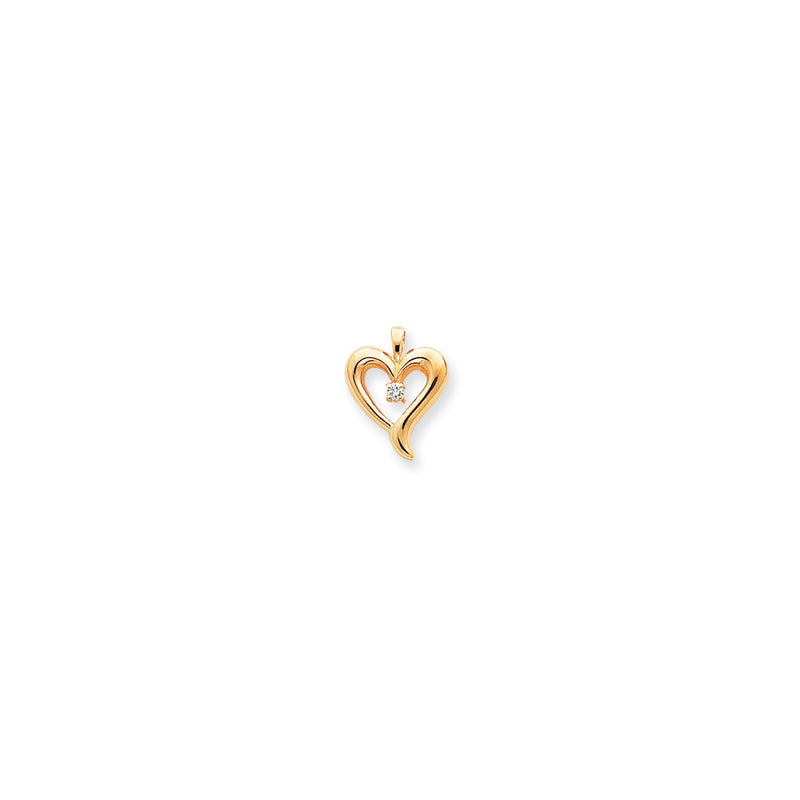 14K Yellow Gold Moissanite Pendant