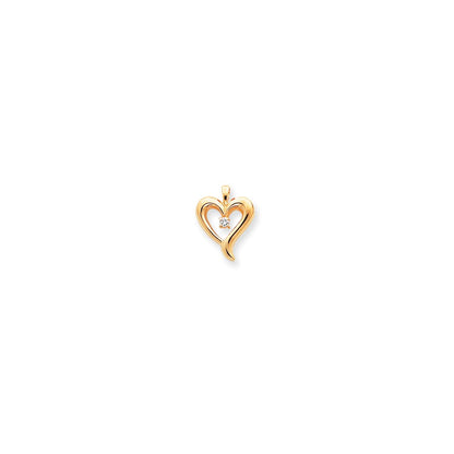 14k VS Diamond heart pendant