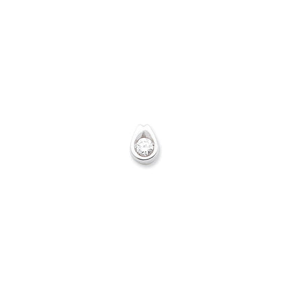 14k White Gold VS Diamond chain slide