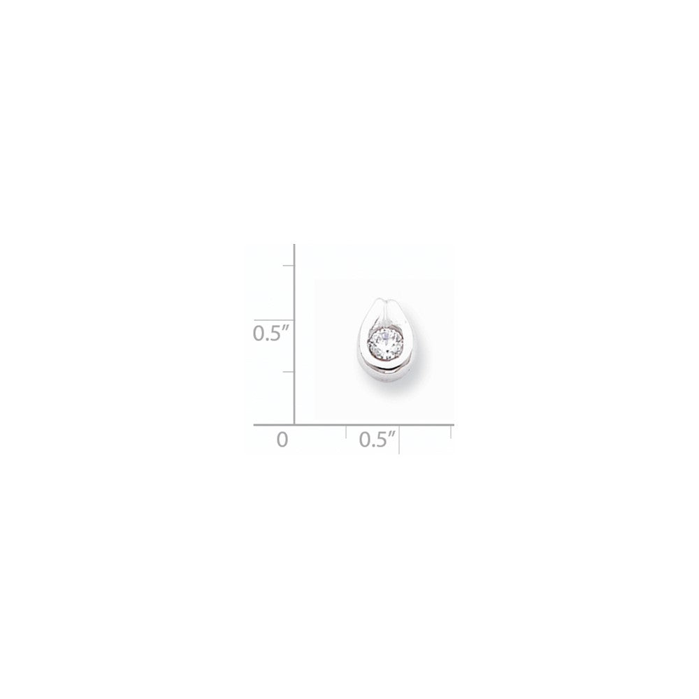 14k White Gold AAA Diamond chain slide