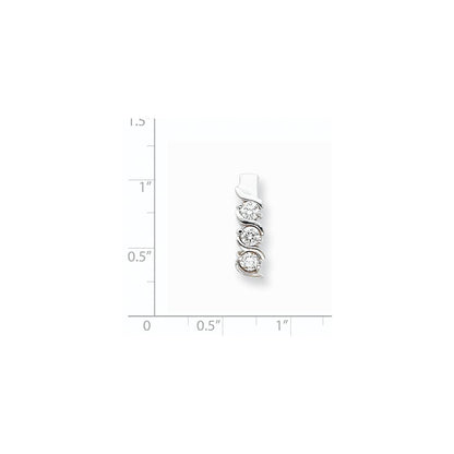 14k White Gold VS Real Diamond chain slide