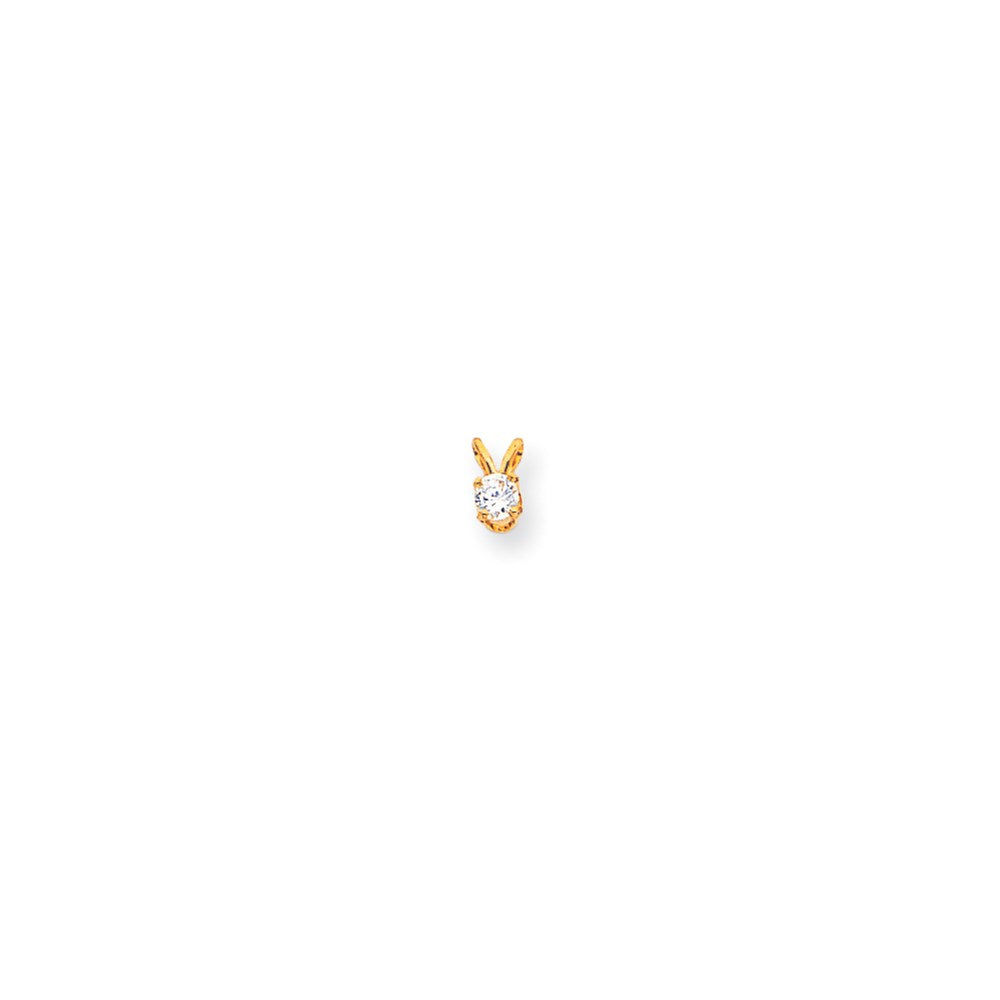 14K Yellow Gold AAA Real Diamond pendant