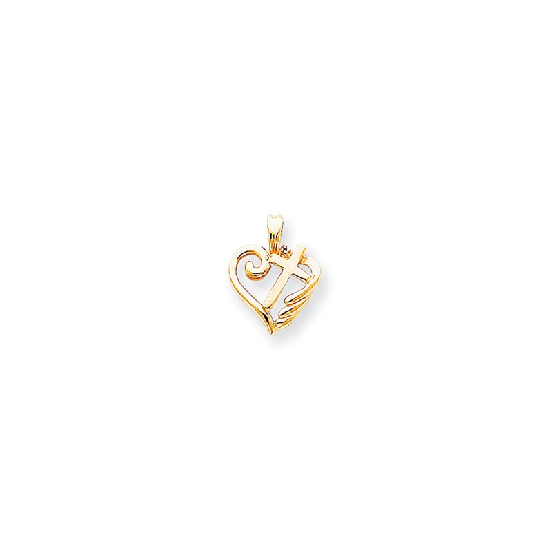 14k A Diamond cross pendant
