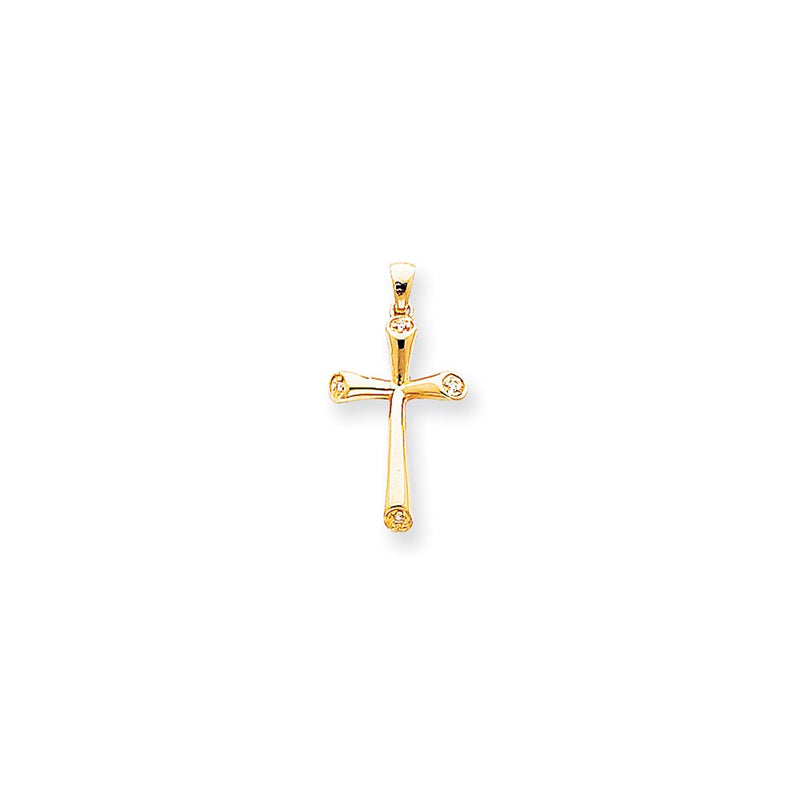 14k A Diamond cross pendant