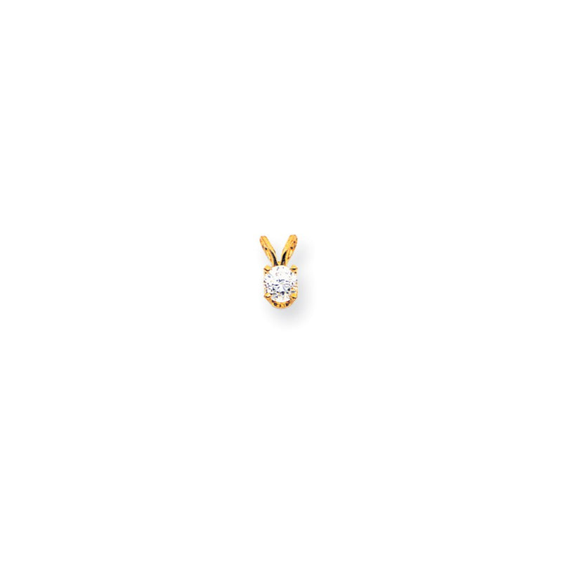 14K Yellow Gold AA Real Diamond pendant