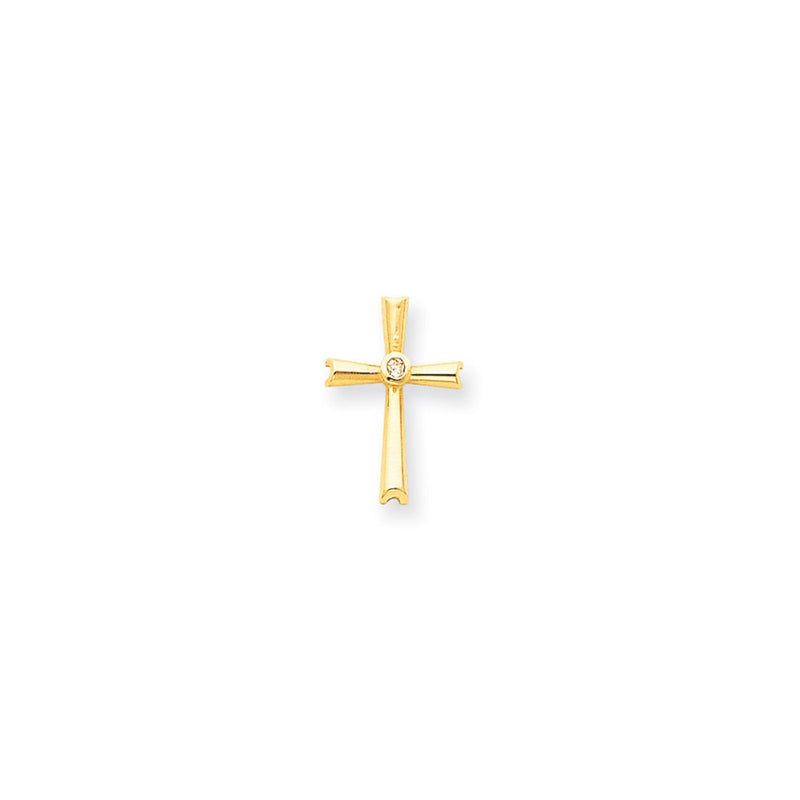 14k A Diamond cross pendant