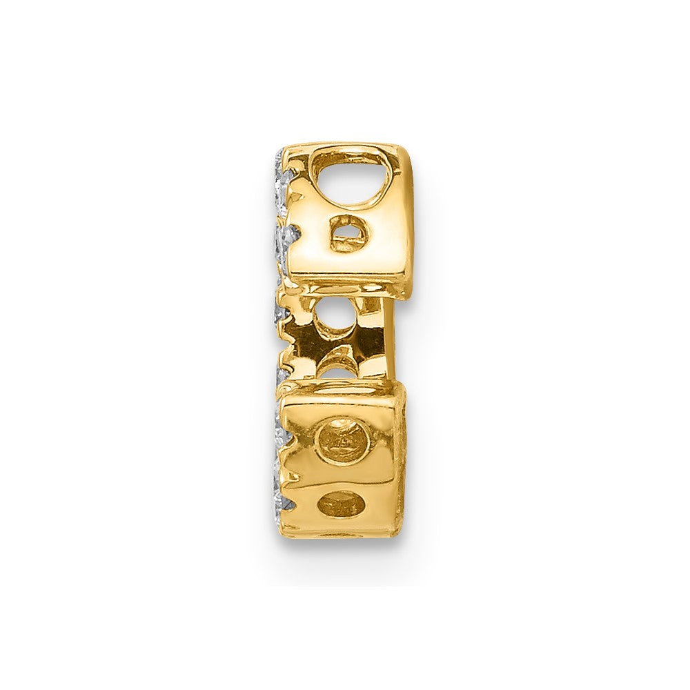 14k Diamond Initial C Charm