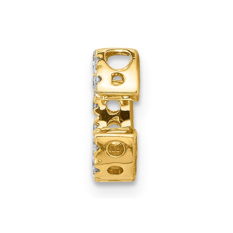 14k Diamond Initial C Charm
