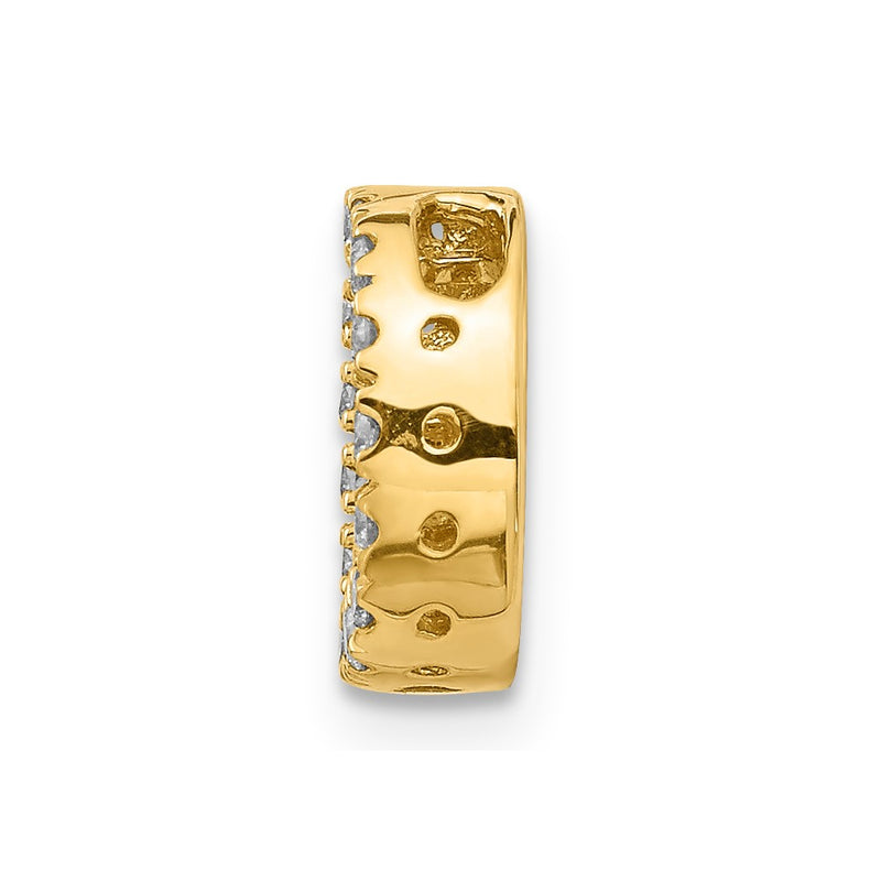 14K Yellow Gold Real Diamond Initial D Charm