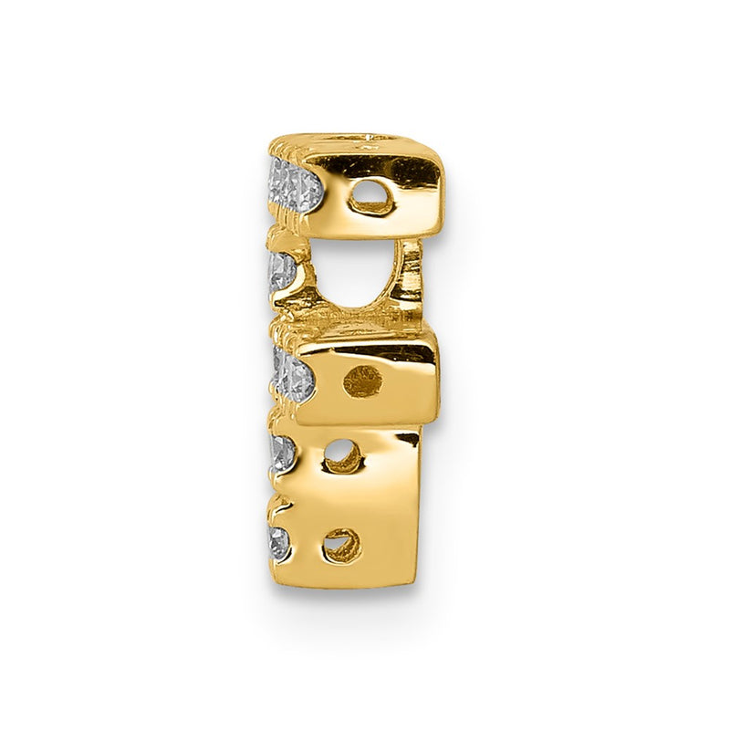 14k Diamond Initial F Charm
