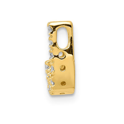 14K Yellow Gold Real Diamond Initial J Charm