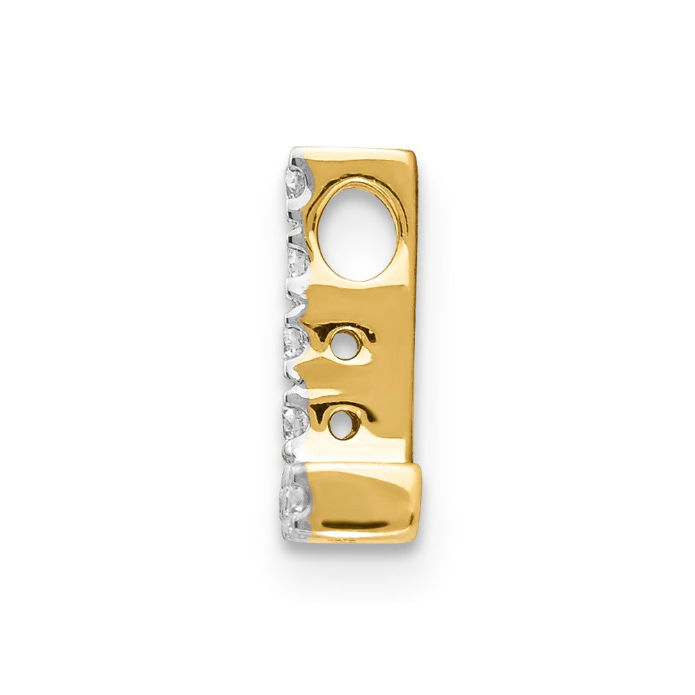 14K Yellow Gold Real Diamond Initial L Charm